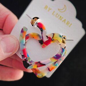 NEW colorful heart earrings by Lunari